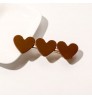 Korean Style Heart Shaped 12 Colors Hairgrips Ladies Hair Accessories Duckbill Clip Plastic Resin Hair Clips