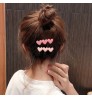 Korean Style Heart Shaped 12 Colors Hairgrips Ladies Hair Accessories Duckbill Clip Plastic Resin Hair Clips