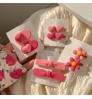 New Arrival Korean 3D Baby Girls Candy Color Hair Accessories Cute Pink Heart Flower Hair Clips Set Duckbill