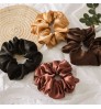 1PC Satin Silk Solid Color Scrunchies Elastic Hair Bands New Women Girls Hair Accessories Ponytail Holder Silk Hair Scrunchies