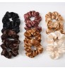 1PC Satin Silk Solid Color Scrunchies Elastic Hair Bands New Women Girls Hair Accessories Ponytail Holder Silk Hair Scrunchies