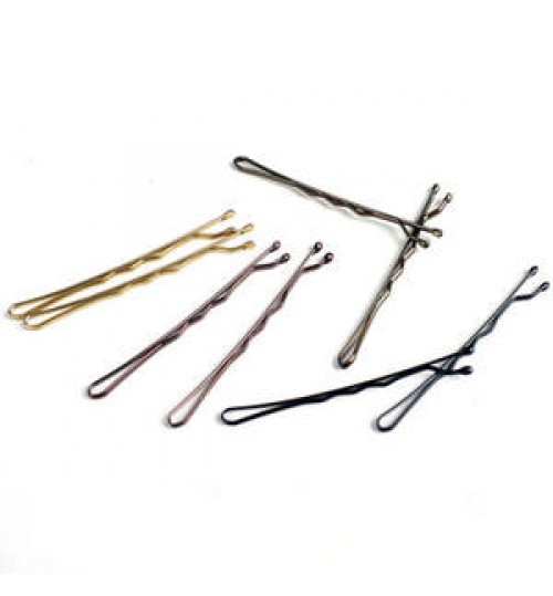 Hair accessories factory selling fashion blonde hair bobby pins ripple black hairpins