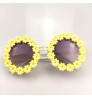 Factory Direct Flower Shape Kids Round Sunglasses Custom Daisy Designer Shades Children Sun Glasses Transparent Girls Eyewear