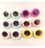 Factory Direct Flower Shape Kids Round Sunglasses Custom Daisy Designer Shades Children Sun Glasses Transparent Girls Eyewear