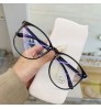 Fashion Transparent Computer Glasses For Women Anti Blue Light Round Eyewear Blocking Glasses Optical Spectacle Eyeglass