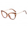 2022 Retro TR90 Metal Red Eyewear Transparent Anti blue Light Glasses Frame Women Cat Eye Specatcle Eyeglasses Frame