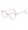 2022 Retro TR90 Metal Red Eyewear Transparent Anti blue Light Glasses Frame Women Cat Eye Specatcle Eyeglasses Frame