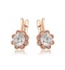 Jewelry 80114 Xuping 2020 Fashion Rose Gold Color Flower Shaped Stud Earrings Jewelry For Girl