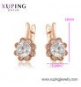 Jewelry 80114 Xuping 2020 Fashion Rose Gold Color Flower Shaped Stud Earrings Jewelry For Girl