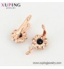 Jewelry 80114 Xuping 2020 Fashion Rose Gold Color Flower Shaped Stud Earrings Jewelry For Girl