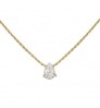 High End 18K Gold PVD Dainty Waterdrop & Oval Zirconia Stainless steel Pendant Necklace Fashion Jewelry