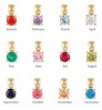 Gemnel custom sterling silver colors birthstone rhinestone crystals gemstones rainbow diamond pendants charm necklace jewelry