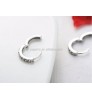 European 5A White Cubic Zirconia cz diamond Hoop Earrings 925 Sterling Silver Earrings Jewelry