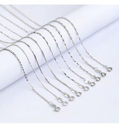 Korea Fashion 925 Sterling Silver Necklace Set 18K Gold Plated Snake Chain Necklace Box Custom Necklace Jewelry for Women