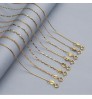 Korea Fashion 925 Sterling Silver Necklace Set 18K Gold Plated Snake Chain Necklace Box Custom Necklace Jewelry for Women