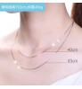 Korea Fashion 925 Sterling Silver Necklace Set 18K Gold Plated Snake Chain Necklace Box Custom Necklace Jewelry for Women