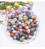 Wholesale Print 9mm 12mm 15mm 19mm Baby Teething Bead Bpa Free Food Grade Mixed Jewelry Baby Chew Teether Round Silicone Beads