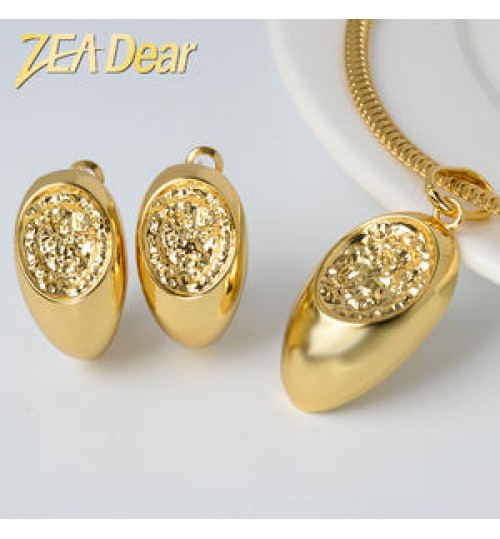 High Quality Luxury brazilian gold plated jewelry 18k set accessories for women jewelry set