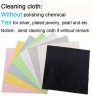 Jewelry Eco Friendly Gold Plated Personalized Custom Embossed Logo Soft Suede Microfiber Cleaning Polish Jewelry Cloth With Envelope