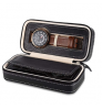 Watch New Products 2 Grids PU Leather Zipper Men Luxury Travel Storage Case Custom Watch Box