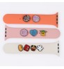 Silicone Watch Strap Band Heart Jewels Ornament Decorative Studs Watch Parts for Apple Watch Band Accessories