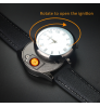 Fashion Metal Windproof and Flameless Rechargeable lighter watch flameless watches men wrist Minimalist quartz watch