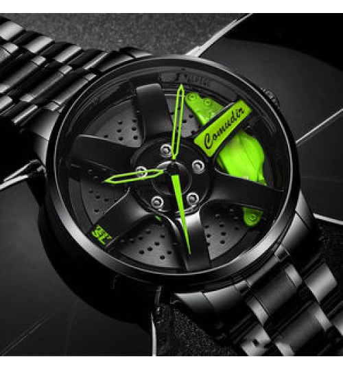 New Watches Men Sports Car Men Watches Quartz Waterproof Sport Rim Hub Wheel Wristwatch Car Quartz Men's Watches