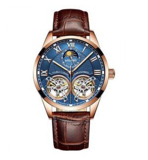 YD ailang 8822 Luminous Waterproof Watch Double Flywheel Automatic Mechanical Watch Business Men's Watch