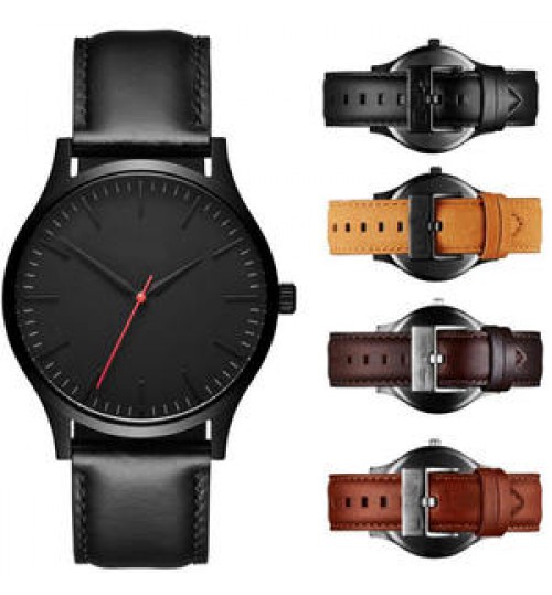 7 Colors Top Brand Simple Classic Quartz Men Ladies Leather Wristband Watch