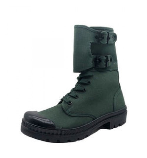 Factory wholesale military green canvas training shoes combat boots