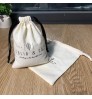 Custom Logo Printed Cotton Linen Candle Soap Pouch Eco Friendly Gift Drawstring Bag