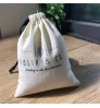 Custom Logo Printed Cotton Linen Candle Soap Pouch Eco Friendly Gift Drawstring Bag