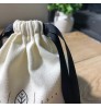 Custom Logo Printed Cotton Linen Candle Soap Pouch Eco Friendly Gift Drawstring Bag