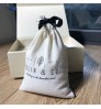 Custom Logo Printed Cotton Linen Candle Soap Pouch Eco Friendly Gift Drawstring Bag