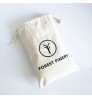 Can Add Your Own Logo Printed Dust Proof Natural 100% Cotton Custom Drawstring Bag for Packing