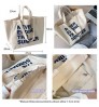 Customized Foldable large capacity Casual Cotton Canvas Shopping Tote Bag Oversized Canvas Cotton Bag