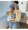 Customized Foldable large capacity Casual Cotton Canvas Shopping Tote Bag Oversized Canvas Cotton Bag