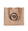 Reusable and Eco-friendly Jute bag custom logo printing hessian bag heavy duty beach tote bag