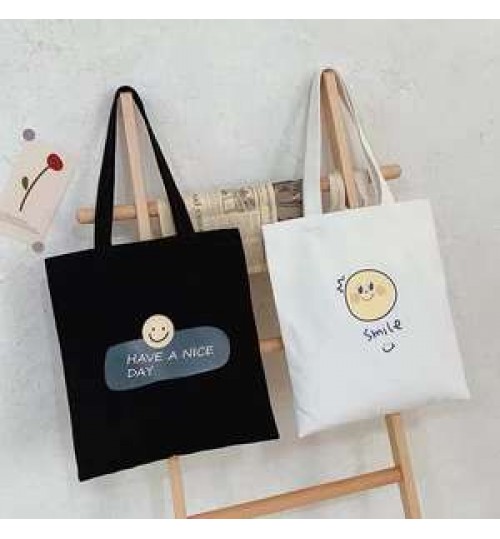 Recycle plain Custom printed organic cotton canvas tote bag bulk large reusable canvas cotton shopping bag with logo