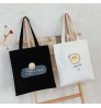 Recycle plain Custom printed organic cotton canvas tote bag bulk large reusable canvas cotton shopping bag with logo