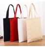 Recycle plain Custom printed organic cotton canvas tote bag bulk large reusable canvas cotton shopping bag with logo