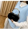 2020 Fashion new style pu leather crossbody bag with long chain women trendy square box sling purse shoulder bags women handbags