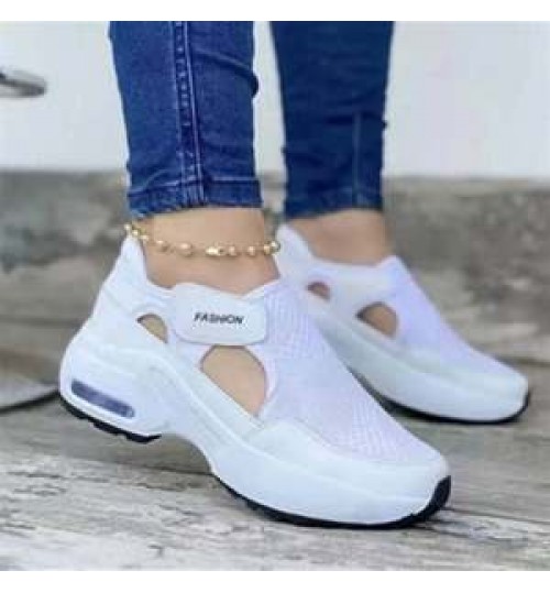 Women Fashion Vulcanized Sneakers Platform Solid Color Flats Ladies Shoes Casual Breathable Wedges Ladies 2021 Walking Sneakers