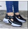 Women Fashion Vulcanized Sneakers Platform Solid Color Flats Ladies Shoes Casual Breathable Wedges Ladies 2021 Walking Sneakers