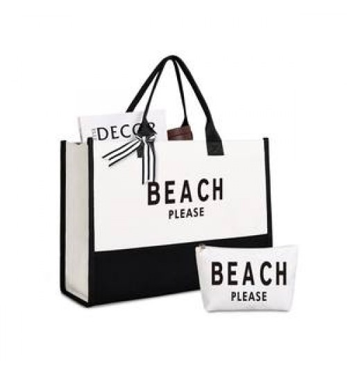 Custom Logo Quality Custom outdoor fashion beach bag large canvas tote bag