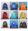 Custom Logo Nylon Draw String Bag Full Color Cinch Backpack Recycled Waterproof 210D Polyester Drawstring Bag