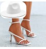 M20003 Summer 2021 women's sexy bomb square toe High heeled shoes Toe clamping Stiletto high heels with woman fedora set