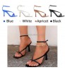 M20003 Summer 2021 women's sexy bomb square toe High heeled shoes Toe clamping Stiletto high heels with woman fedora set