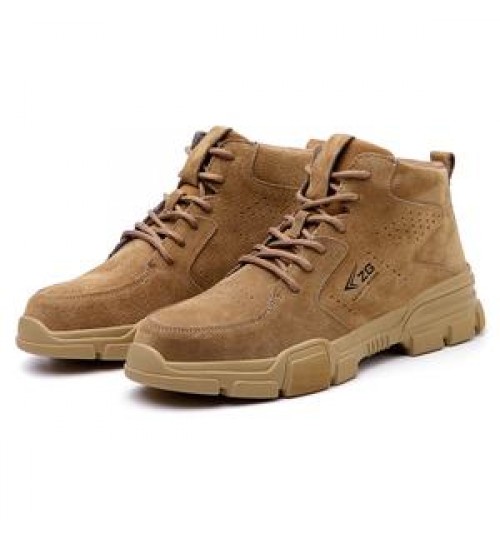 Cow suede safety boot shoes leather safety shoes men work boots boots safety with high quality