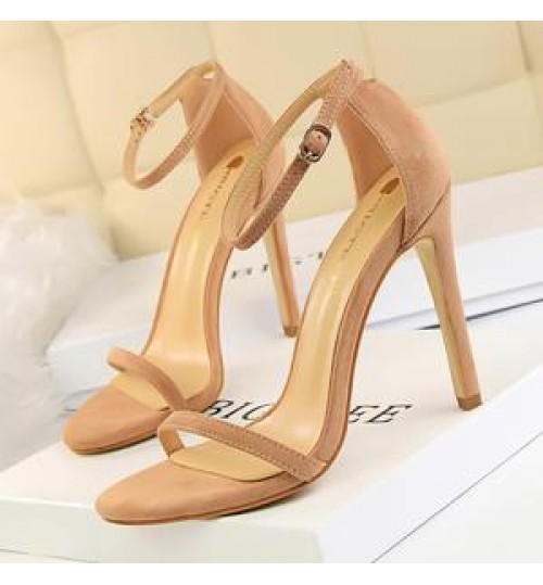 New Arrived suede Leather High Heel Shoes Fashion Sexy 2022 Heeled Sandals for Women and Ladies